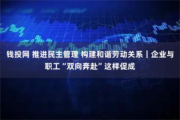钱投网 推进民主管理 构建和谐劳动关系｜企业与职工“双向奔赴”这样促成