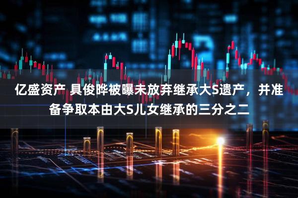 亿盛资产 具俊晔被曝未放弃继承大S遗产，并准备争取本由大S儿女继承的三分之二